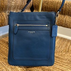 Coach leather crossbody nwot blue